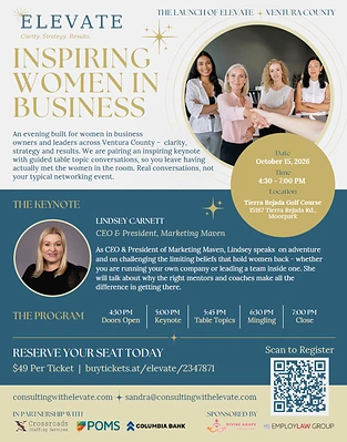 Marketing Maven CEO and Founder, Lindsey Carnett, to Keynote Elevate's Inspiring Women in Business Event