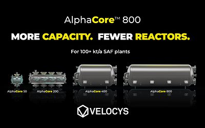 Velocys expands Fischer-Tropsch reactor roadmap with AlphaCore 800 for larger-scale SAF and e-fuels projects